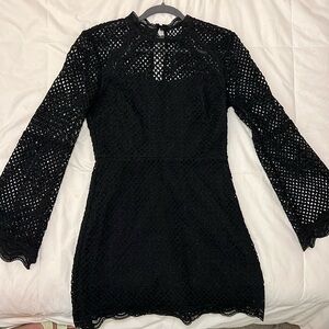 EUC Aqua Woman’s Black Crochet Dress